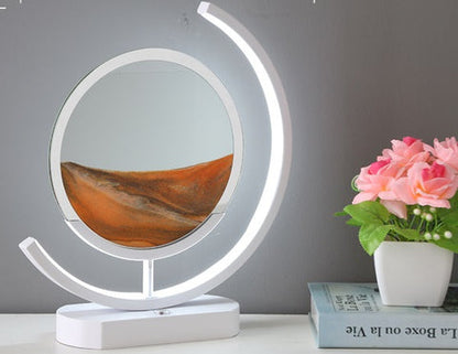 SereneFlow Lamp - 3D Moving Sand LED Table Lamp