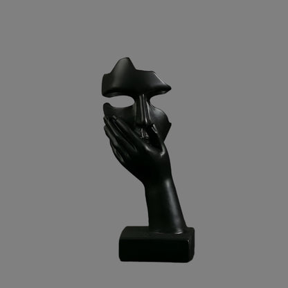 Nordique Face Sculpture – Resin Abstract Art Statue