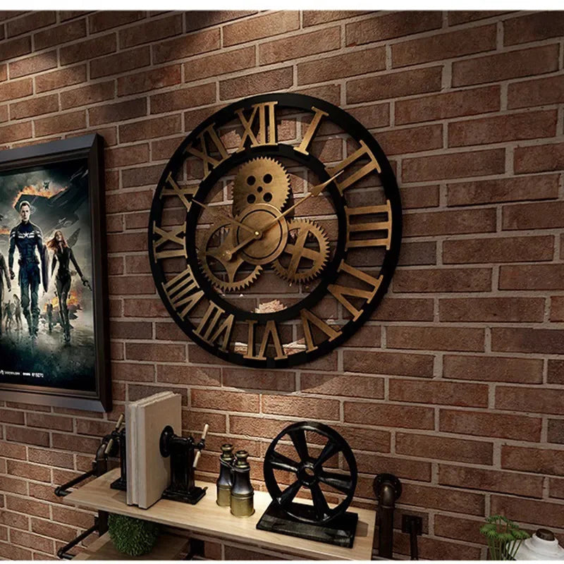 GearRust - Retro Industrial Wall Clock