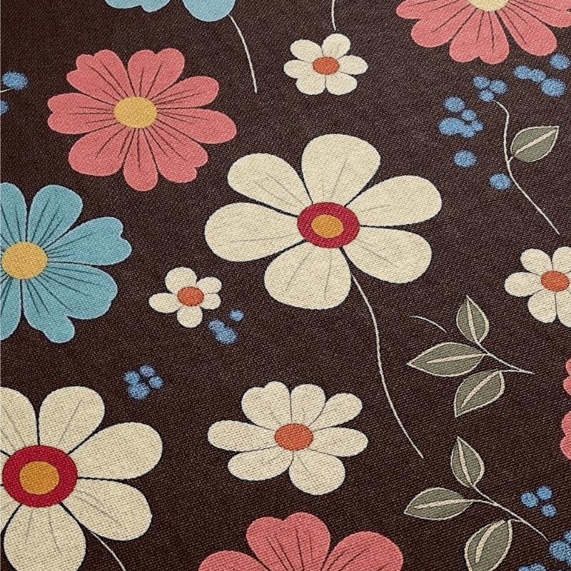 Retro Flower Woven Blanket