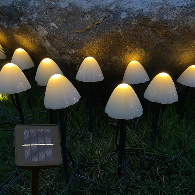 GlowMush - Solar Mushroom String Lights for Outdoor Decor