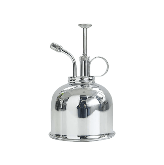 Vintage Brass Watering Spray Bottle, Stainless Steel Finish, 300ml Capacity, Dual Function for Plant Care