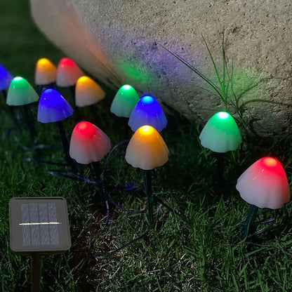 GlowMush - Solar Mushroom String Lights for Outdoor Decor