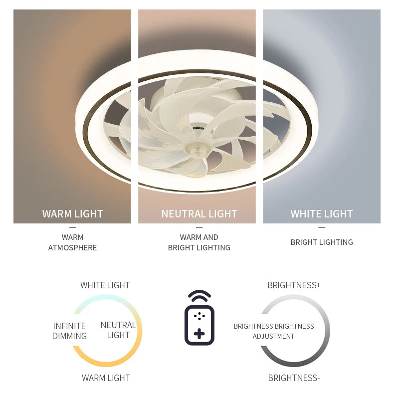 AirLyft Smart Ceiling Fan - Retractable Silent Fan with LED Light