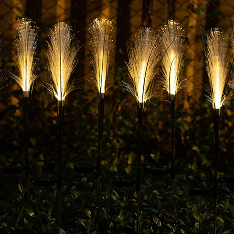 GlowReed Solar Lights - Fiber Reed Lawn Path Lighting