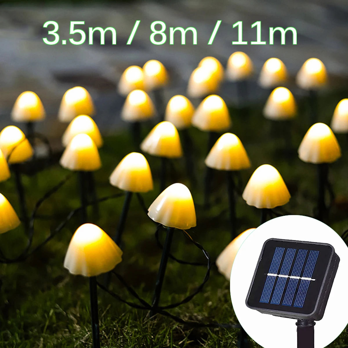 GlowMush - Solar Mushroom String Lights for Outdoor Decor