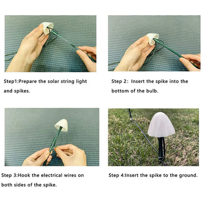 GlowMush - Solar Mushroom String Lights for Outdoor Decor