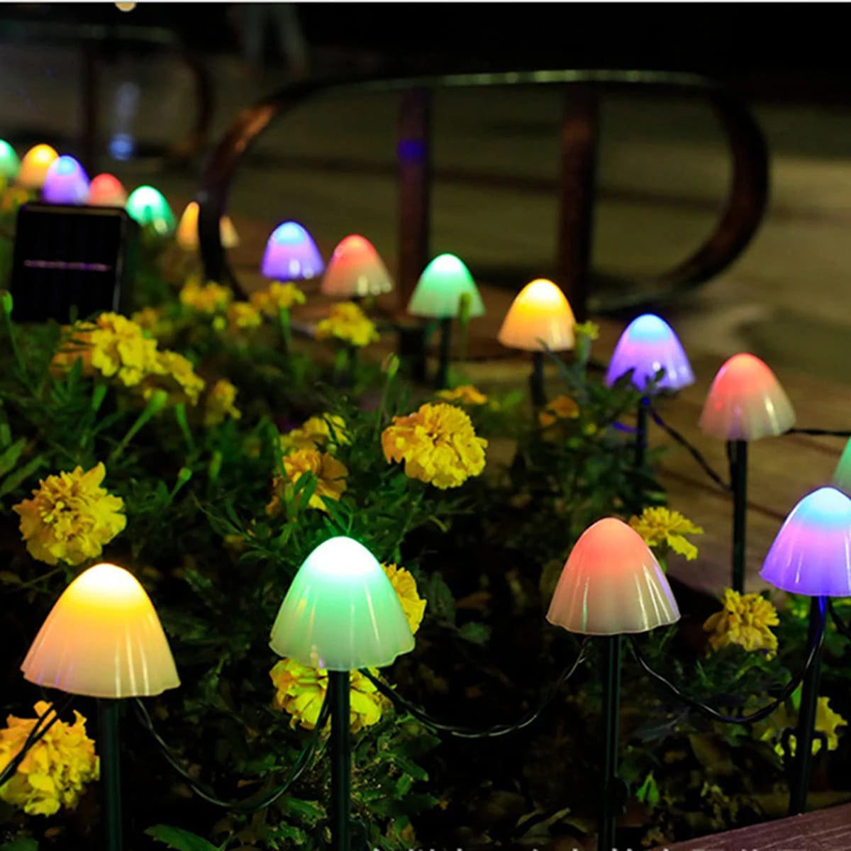 GlowMush - Solar Mushroom String Lights for Outdoor Decor