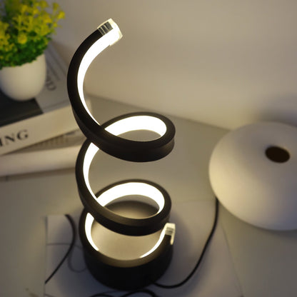 LumoSpire - Modern LED Spiral Table Lamp