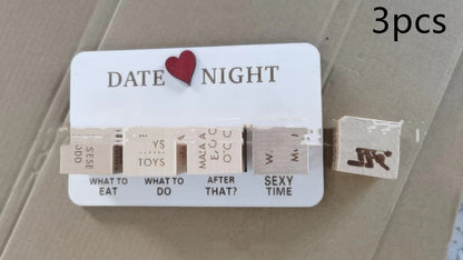 Wooden Date Night Dice Modern Minimalist