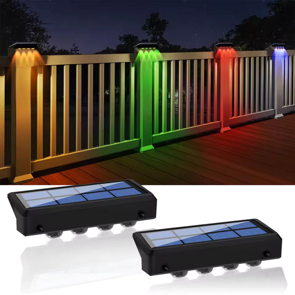 LumaGlow – Solar Fence Lights Outdoor Waterproof RGB/Warm White LED