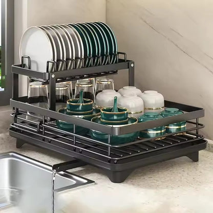 KlenRack - Stainless Steel Dish Drying Rack with Drainboard