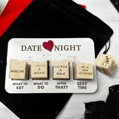 Wooden Date Night Dice Modern Minimalist