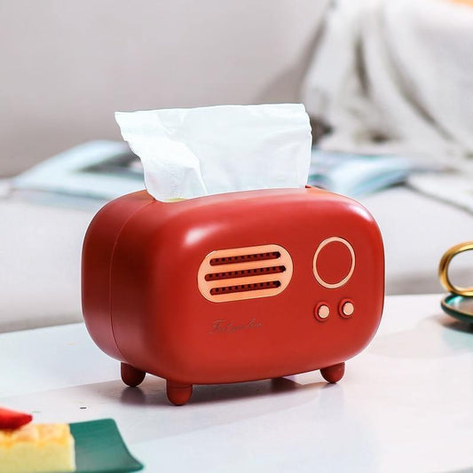 Vintage Radio-Inspired Tissue Box Cover, Fits Standard Tissue Boxes, Available in 3 Colors