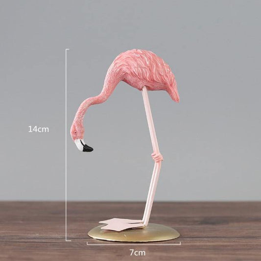 Tropical Flamingo Figurine in Vibrant Red Resin for Modern Home Decor