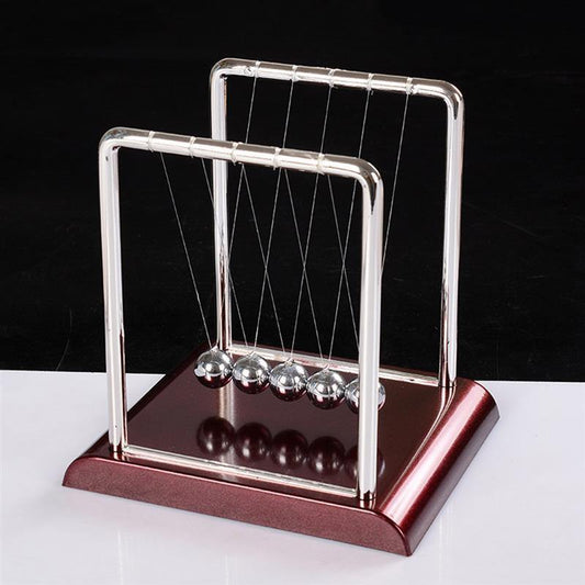 Mini Newton's Cradle Desk Toy for Physics Demonstration, Compact Steel Stress Relief Desk Accessory