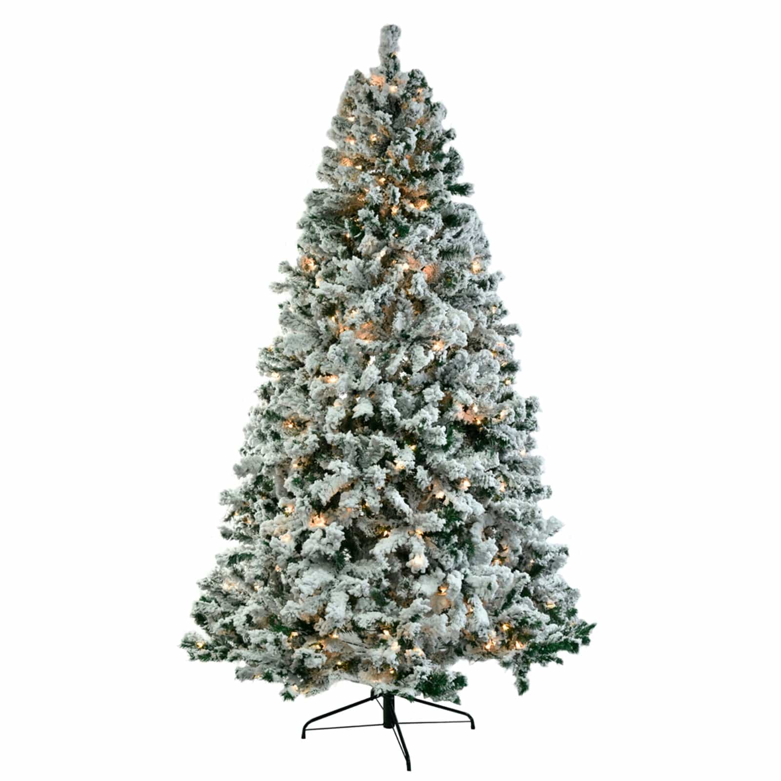 Flocked Christmas Tree with Lights - 7.5ft - HomeRelaxOfficial