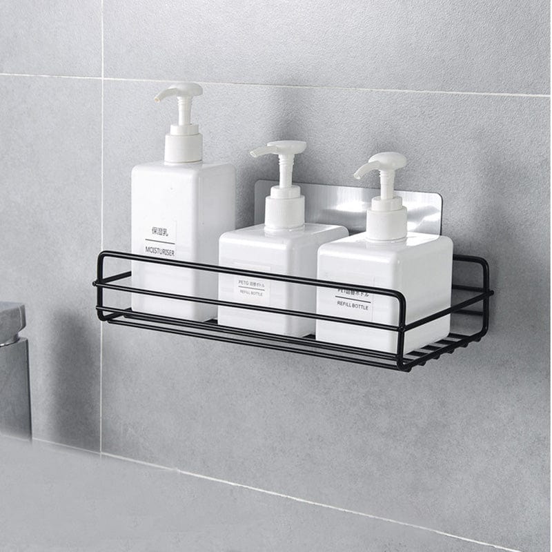 Bathroom Shelf Shower Shelves Shampoo Storage Rack Kitchen Storage Holder Punch-Free Wall Mounted Organizer Bathroom Accessories