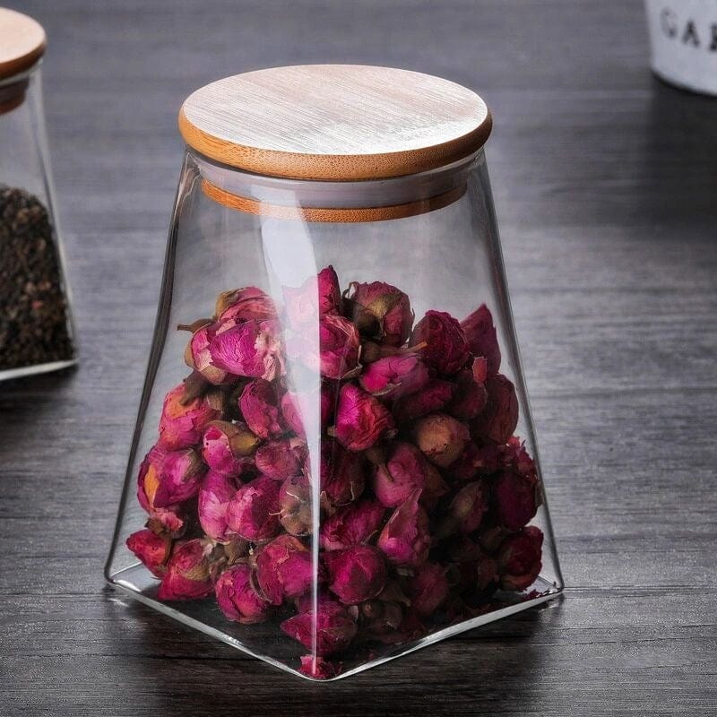 Square Glass Storage Container For Food, Air Tight Jar For Spices, Sugar  Bowl, Candy Jar – HomeRelaxOfficial