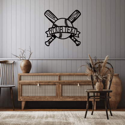 Baseball Monogram - Metal Sign - Custom - HomeRelaxOfficial