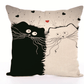 Black & White Cat Pillow Cases - Susan & Clark - Cushion Covers - HomeRelaxOfficial