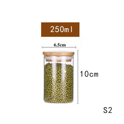 Room glass storage jar - 65X100mm - Kitchen - HomeRelaxOfficial