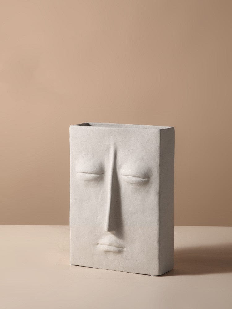 Nordic Ceramic Face Vase - D - Vases - HomeRelaxOfficial