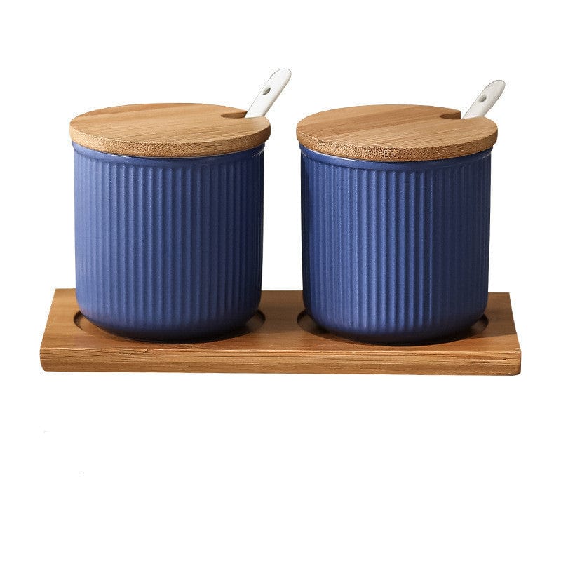 Nordic Ceramic Seasoning Jar Set For Spices - Blue / 2 Jars - Kitchen - HomeRelaxOfficial
