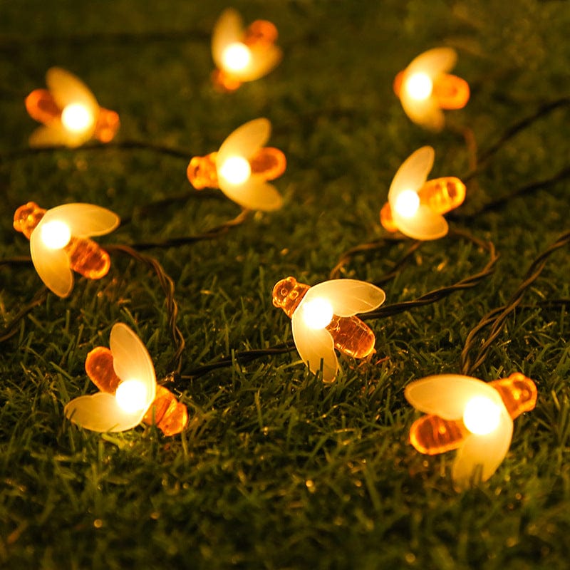 LED Outdoor Solar Lamp String Lights Fairy Holiday Christmas Party Garland Solar Garden Waterproof Linghting Bee - Home Lighting - HomeRelaxOfficial