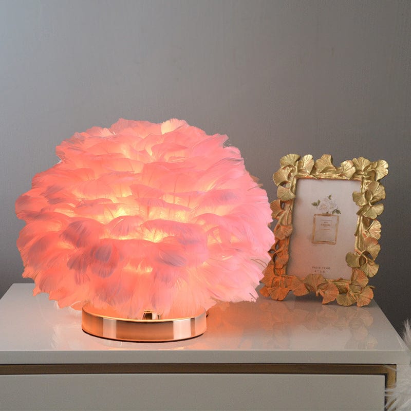 Nordic Feather Lamp - Pink / Dimmer switch - Lamp - HomeRelaxOfficial
