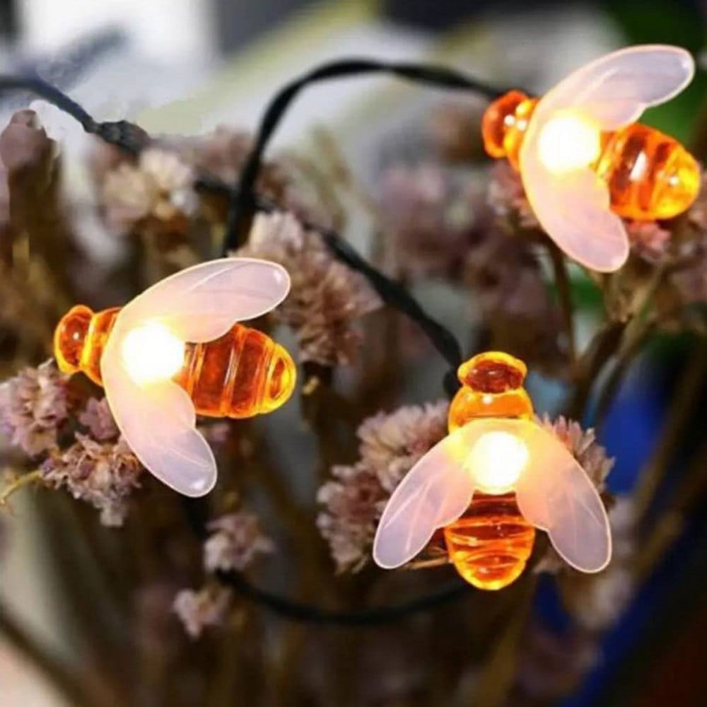 LED Outdoor Solar Lamp String Lights Fairy Holiday Christmas Party Garland Solar Garden Waterproof Linghting Bee - Home Lighting - HomeRelaxOfficial