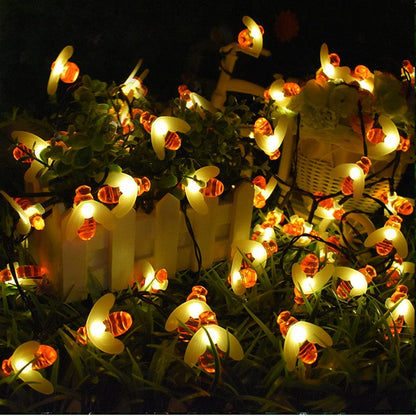 LED Outdoor Solar Lamp String Lights Fairy Holiday Christmas Party Garland Solar Garden Waterproof Linghting Bee - Home Lighting - HomeRelaxOfficial