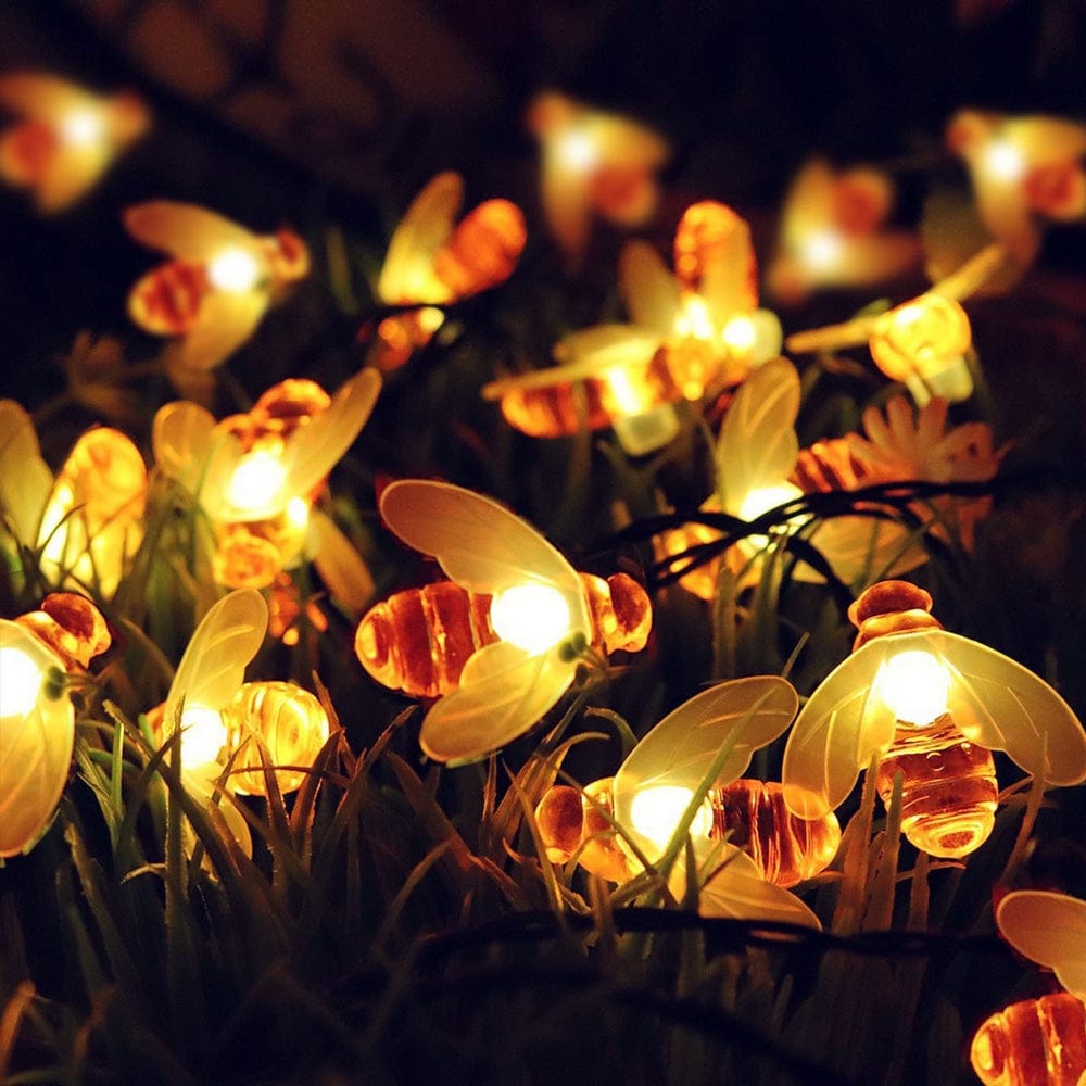 LED Outdoor Solar Lamp String Lights Fairy Holiday Christmas Party Garland Solar Garden Waterproof Linghting Bee - Home Lighting - HomeRelaxOfficial