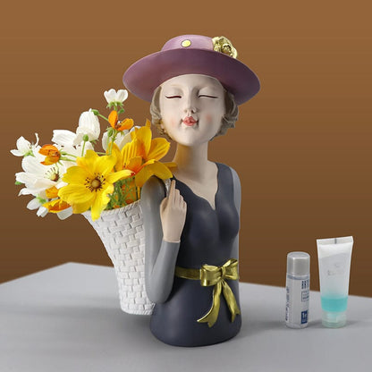 Fashion Lady Flower Pot - Vases - HomeRelaxOfficial