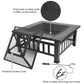 Metal Fire Pit 32" With Spark Protection - HomeRelaxOfficial