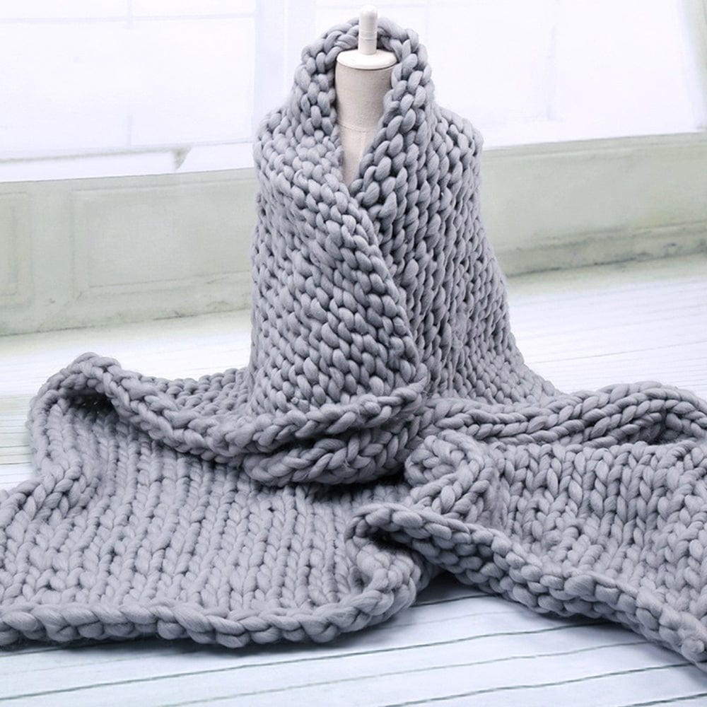 Handmade Chunky Knit Blanket - HomeRelaxOfficial