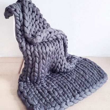 Handmade Chunky Knit Blanket - Default Title - HomeRelaxOfficial