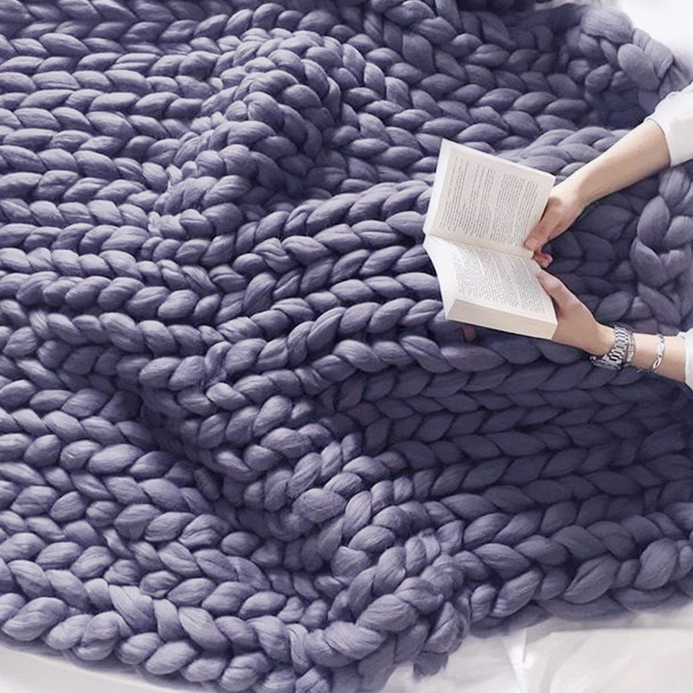 Handmade Chunky Knit Blanket - HomeRelaxOfficial