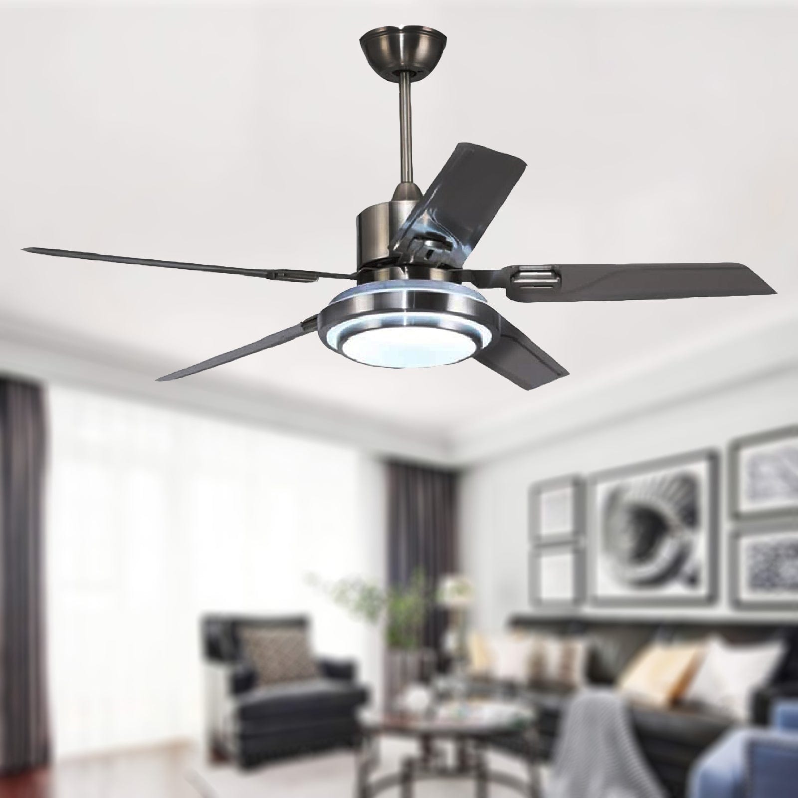 52 Inch Ceiling Fan with Light (5-Blades) - Default Title - HomeRelaxOfficial