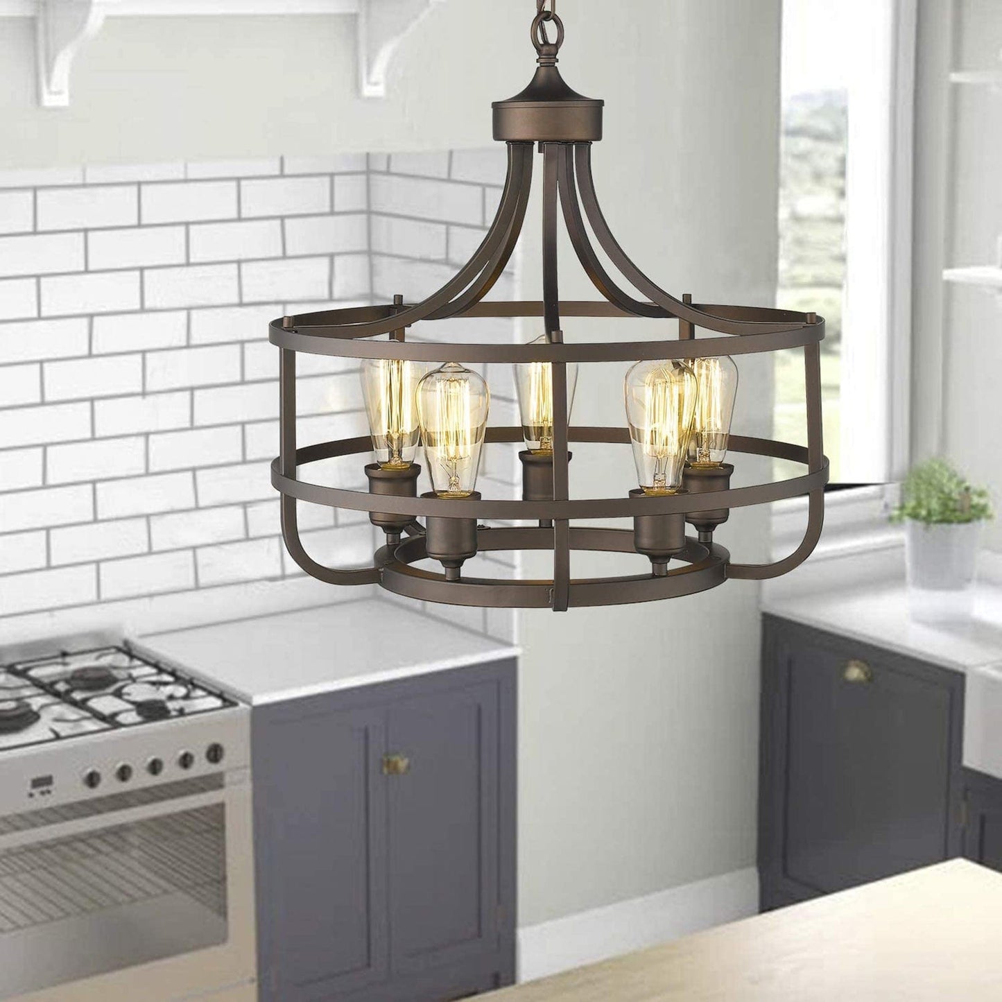 Round Farmhouse Chandelier - HomeRelaxOfficial