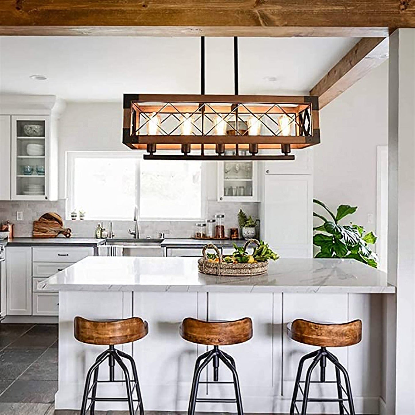 Rectangular Farmhouse Chandelier for Dining Room - HomeRelaxOfficial