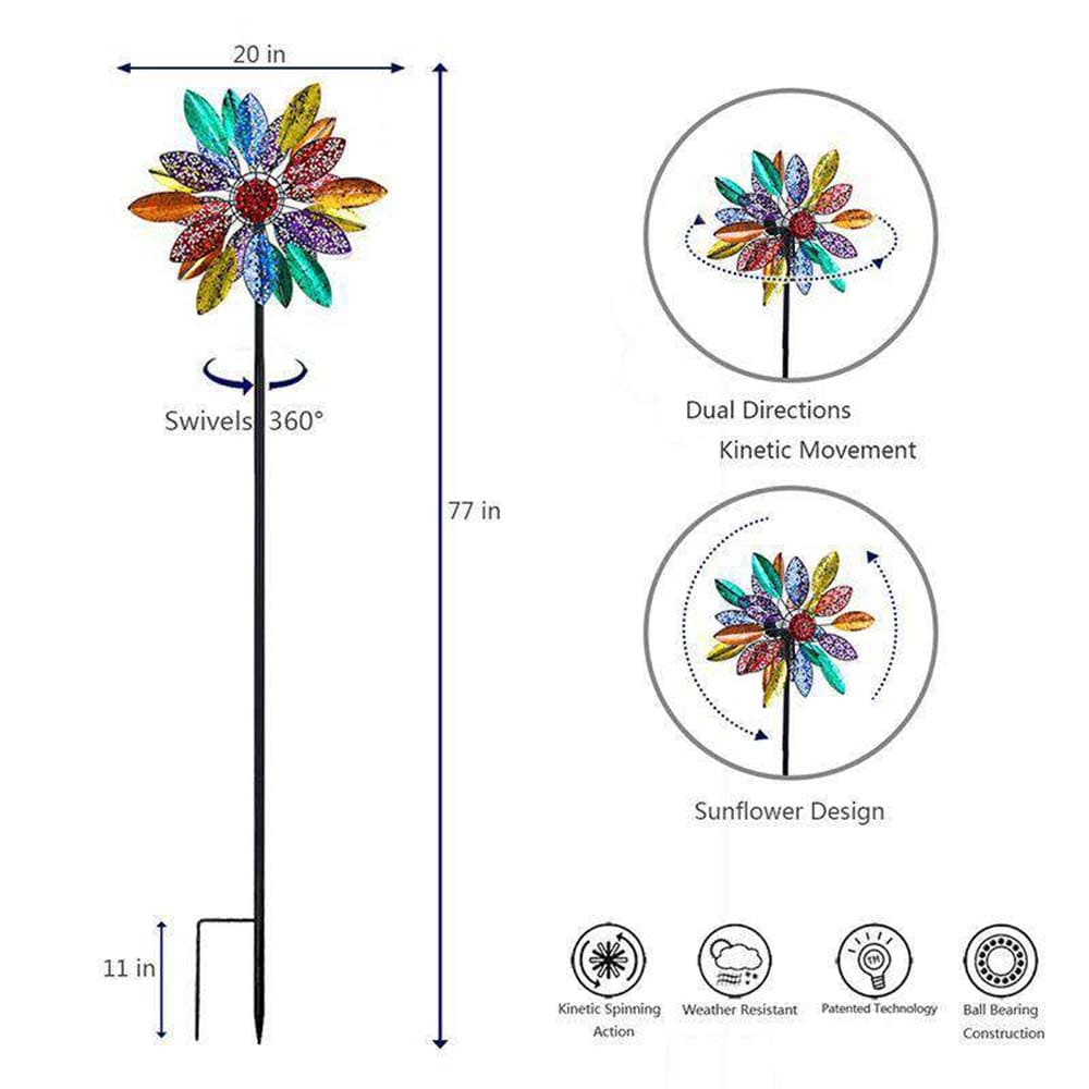 Colorful Dahlia Wind Spinner - HomeRelaxOfficial