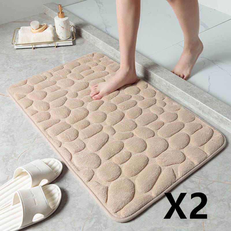 Soft Non-Slip Bath Mat - Khaki / 20" x 32" | 2pcs - Bathroom - HomeRelaxOfficial