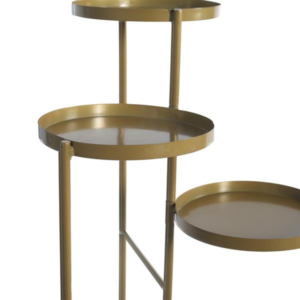 Tri-Level Metal Plant Stand Gold - HomeRelaxOfficial