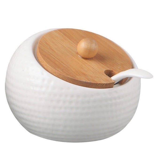 Ceramic Seasoning Jars With Bamboo Lid - Jar #4 - Kitchen - HomeRelaxOfficial
