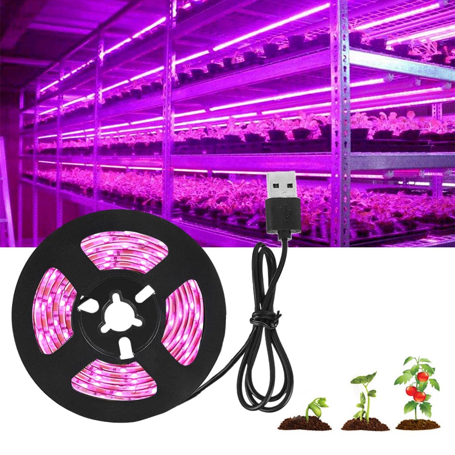 can you use regular led strip lights to grow plants LED Grow Light Strips USB Full Spectrum Growing Lights