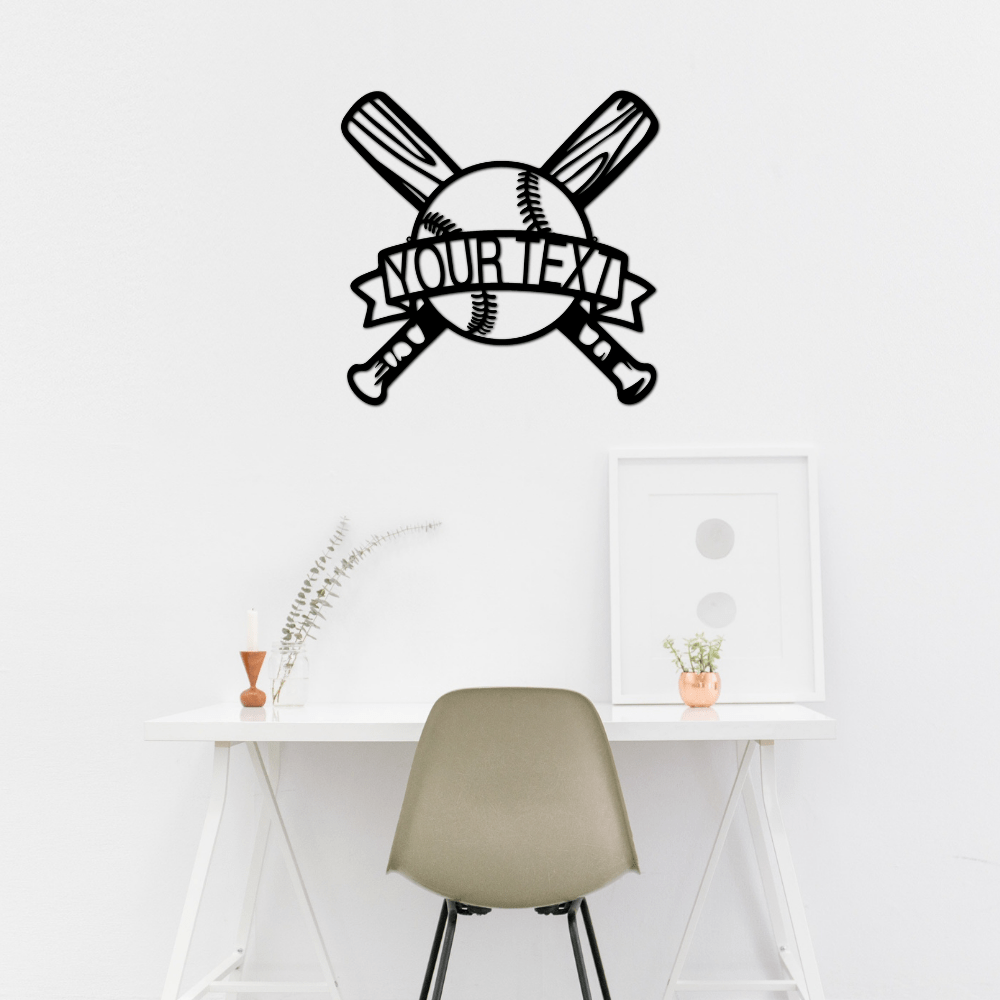 Baseball Monogram - Metal Sign - Custom - HomeRelaxOfficial