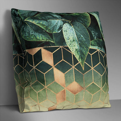 Green Plant Cushion Cover - Green Mosaik / 45X45CM - Cushion Covers - HomeRelaxOfficial