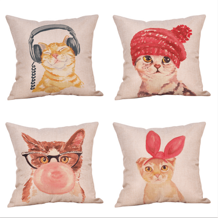 Adorable Cat Pillow Cover - Cushion Covers - HomeRelaxOfficial