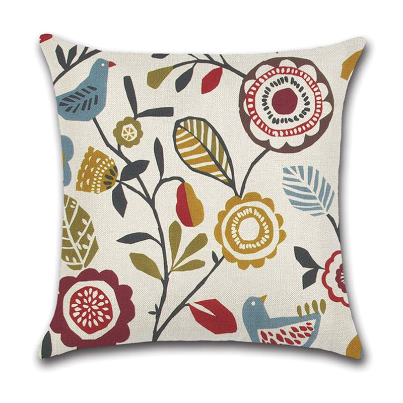 Nature Cushion Cover - Color Plants / 18”x18” or 45cm x 45cm - Cushion Covers - HomeRelaxOfficial